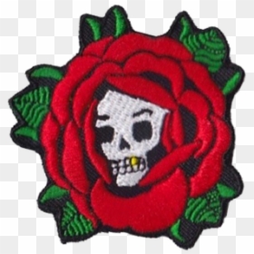 Rose Skull Patch - Illustration, HD Png Download - rose patch png