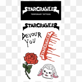 Starcrawler Temporary Tattoos - Illustration, HD Png Download - rose patch png