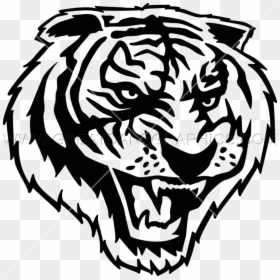 Roar Drawing At Getdrawings - Tiger Roaring White Back, HD Png Download - tiger roar png
