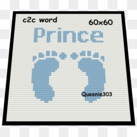 Baby Feet Prince C2c - Cross-stitch, HD Png Download - blue baby feet png