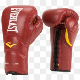 Everlast Elite Gloves Red, HD Png Download - red boxing gloves png