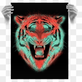Eighth Anniversary Tiger Screen Print - Freddy Krueger, HD Png Download - tiger roar png