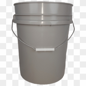 25 Gallon Plastic Bucket Grey - Bucket, HD Png Download - bucket.png