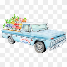 Illustration By Amara Strand - Lou Lou's Flower Truck, HD Png Download - aesthetic flowers png