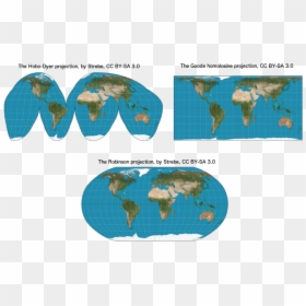 World Map Round To Flat, HD Png Download - blue world map png