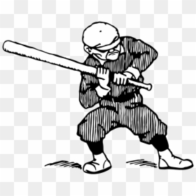 Funny Drawing Baseball - Old Time Baseball Player Clipart, HD Png Download - baseball scoreboard png