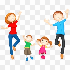 Transparent Mom And Son Clipart - Clipart Happy Family Cartoon, HD Png Download - mom clipart png
