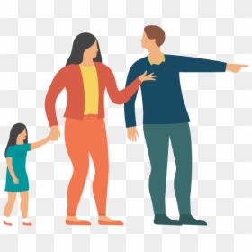 Mom And Daughter Asking Directions - Asking For Directions Clipart Png, Transparent Png - mom clipart png