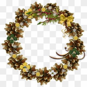 Christmas Round Border Png, Transparent Png - christmas wreath border png