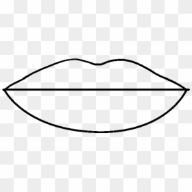 Draw A Simple Mouth, HD Png Download - lips drawing png