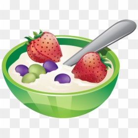 Porridge, Oatmeal Png - Cartoon Porridge And Fruit, Transparent Png - bowl of strawberries png