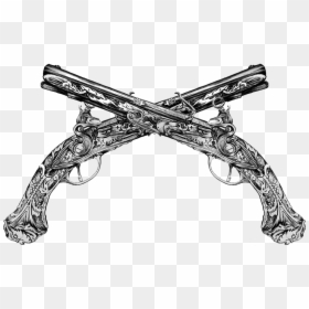 Pirate Pistol Black And White Image - Pirate Pistol Black And White Png, Transparent Png - pistol drawing png