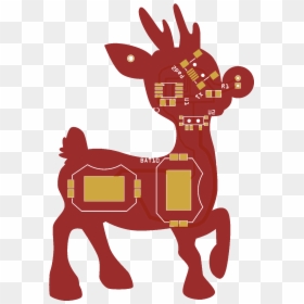 Clipart Reindeer Jpeg - Red Robot Reindeer, HD Png Download - cute reindeer png