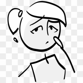 Line Art, HD Png Download - questioning face png