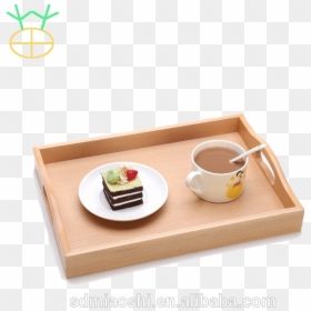 Bandeja De Madera Bandeja De Té De Madera Maciza De - Tray, HD Png Download - taza de te png