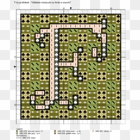 Uppercase Alphabet On Checkered Background Cross Stitch - Motif, HD Png Download - checkered background png