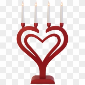 Candlestick Duo Heart - Adventsljusstake Duo, HD Png Download - decorative heart png