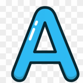 Letter A In Blue, HD Png Download - letras en png