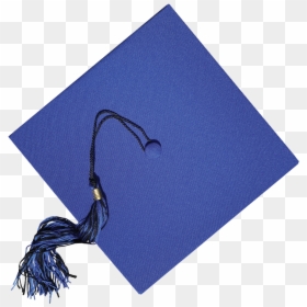 Blue Graduation Cap With A Blue And Black Tassel - Construction Paper, HD Png Download - tassels png