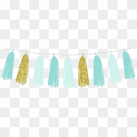 #watercolor #tassels #banner #pennant #bunting #teal - Clothes Hanger, HD Png Download - tassels png