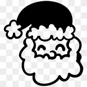Smiling Santa Claus With Hat - Santa Claus Vector Png, Transparent Png - black santa hat png