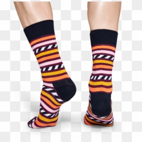 Happy Socks Sas01-4000 Stripe & Stripe - Sock, HD Png Download - diagonal stripe pattern png