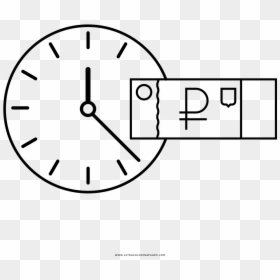 Time Is Money Coloring Page - Time Icon, HD Png Download - time is money png