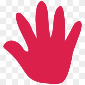 Hand Clipart Vector - Red Right Hand Clipart, HD Png Download - red handprint png