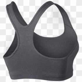 Classic Swoosh Sports Bra Women Carbon Heather Antharcite - Nike 842398 092, HD Png Download - black swoosh png