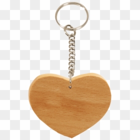 Wooden Heart Shape Key Ring - Heart Shape Key Ring, HD Png Download - wooden heart png