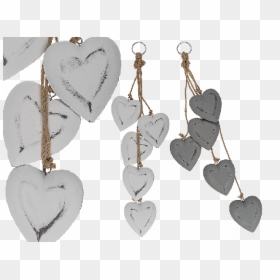 Round Wooden Coaster - Earrings, HD Png Download - wooden heart png