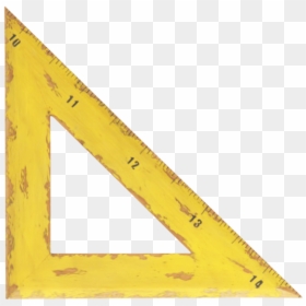 Triangle Set Square Ruler - Triangle Ruler Transparent Png, Png Download - wooden ruler png