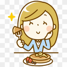Pancakes - ケーキ 食べる イラスト フリー, HD Png Download - pancake clipart png
