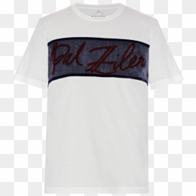 White Pal Zileri T-shirt With Velvet Logo Ss19 Collection, - Active Shirt, HD Png Download - camiseta blanca png