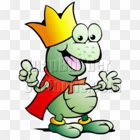 Frog King In Red Cape - Kleurplaat Koning, HD Png Download - king hat png