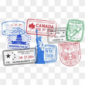 Travel Stamps Png - Passport With Stamp Png, Transparent Png - travel stamps png