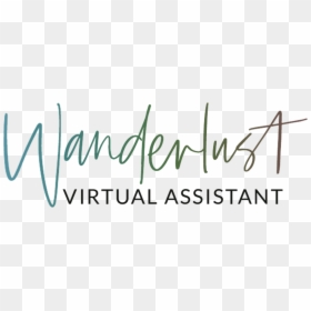 Wanderlust Virtual Assistant Va Caty Kidd Wva Logo - Calligraphy, HD Png Download - virtual assistant png