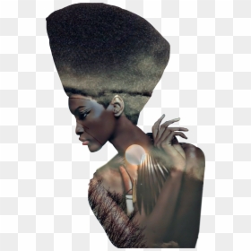 #girl #woman #lady #black #doubleexposure #sun #trees - Bronze Sculpture, HD Png Download - african american woman png