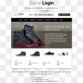 Opencart Social Login Extension Free Download Nulled - Steel-toe Boot, HD Png Download - login buttons png