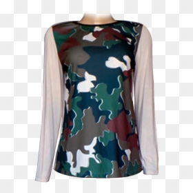 Blusa Meia Estação Estampa Camuflagem - Blouse, HD Png Download - manequim png