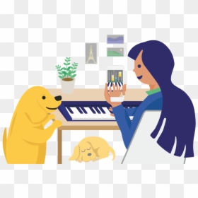 Onboarding Dog-01 - Cartoon, HD Png Download - play music png