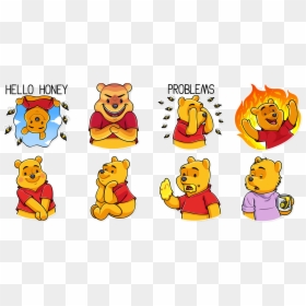 Winnie The Pooh Telegram Sticker, HD Png Download - baby winnie the pooh png
