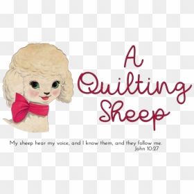 A Quilting Sheep - Illustration, HD Png Download - sheep head png