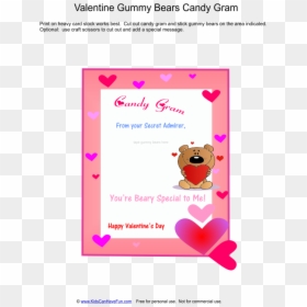 Valentines Day Candy Grams Template, HD Png Download - valentines candy png