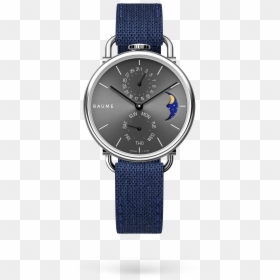 35mm Moonphase Unisex Custom Watch Miyota Silver Case - Baume Watch, HD Png Download - clock no hands png