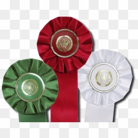 Red, Green And White Stock Star Rosette Ribbons Are - Circle, HD Png Download - flowing ribbons png