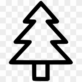 Christmas Tree Fir Newyear Holiday Star - Christmas Tree Clipart Black And White Outline, HD Png Download - fir png