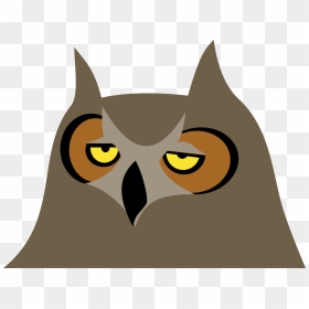 Cartoon Owl Head Png, Transparent Png - bird head png