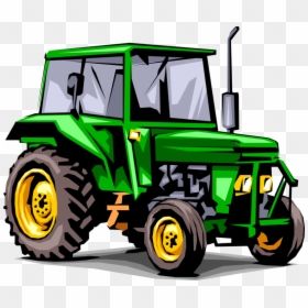 Vector Illustration Of Agriculture And Farming Equipment - Green Tractor Clipart, HD Png Download - tractor clipart png