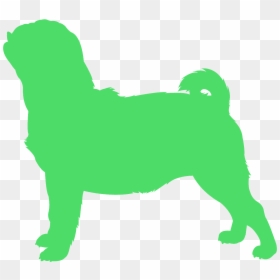 Pug Silueta, HD Png Download - pug vector png